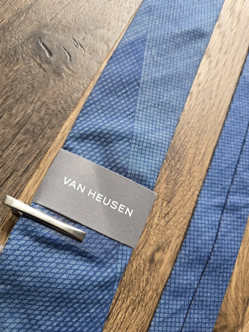 Van Heusen Men's Blue Textured Cotton Tie